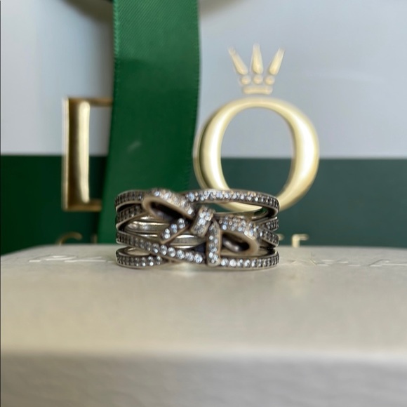 Pandora Silver CZ Bow Tie Wrap Ring - Picture 4 of 4